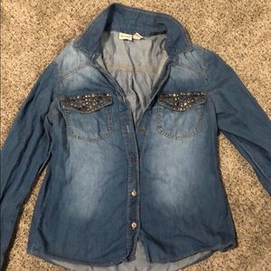 Denim button up
